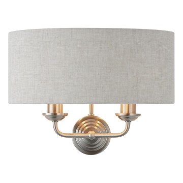 Endon 94403 - Wall light HIGHCLERE 2xE14/40W/230V grey/matte chrome