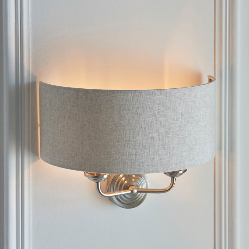 Endon 94403 - Wall light HIGHCLERE 2xE14/40W/230V grey/matte chrome