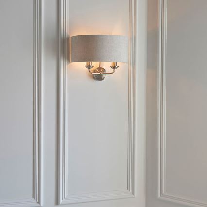 Endon 94403 - Wall light HIGHCLERE 2xE14/40W/230V grey/matte chrome
