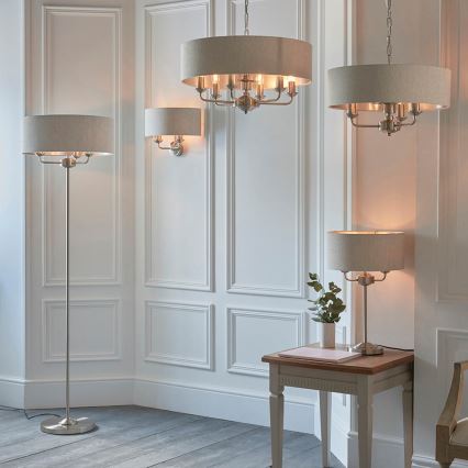 Endon 94403 - Wall light HIGHCLERE 2xE14/40W/230V grey/matte chrome
