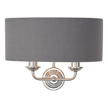 Endon 94406 - Wall light HIGHCLERE 2xE14/40W/230V dark grey/shiny chrome
