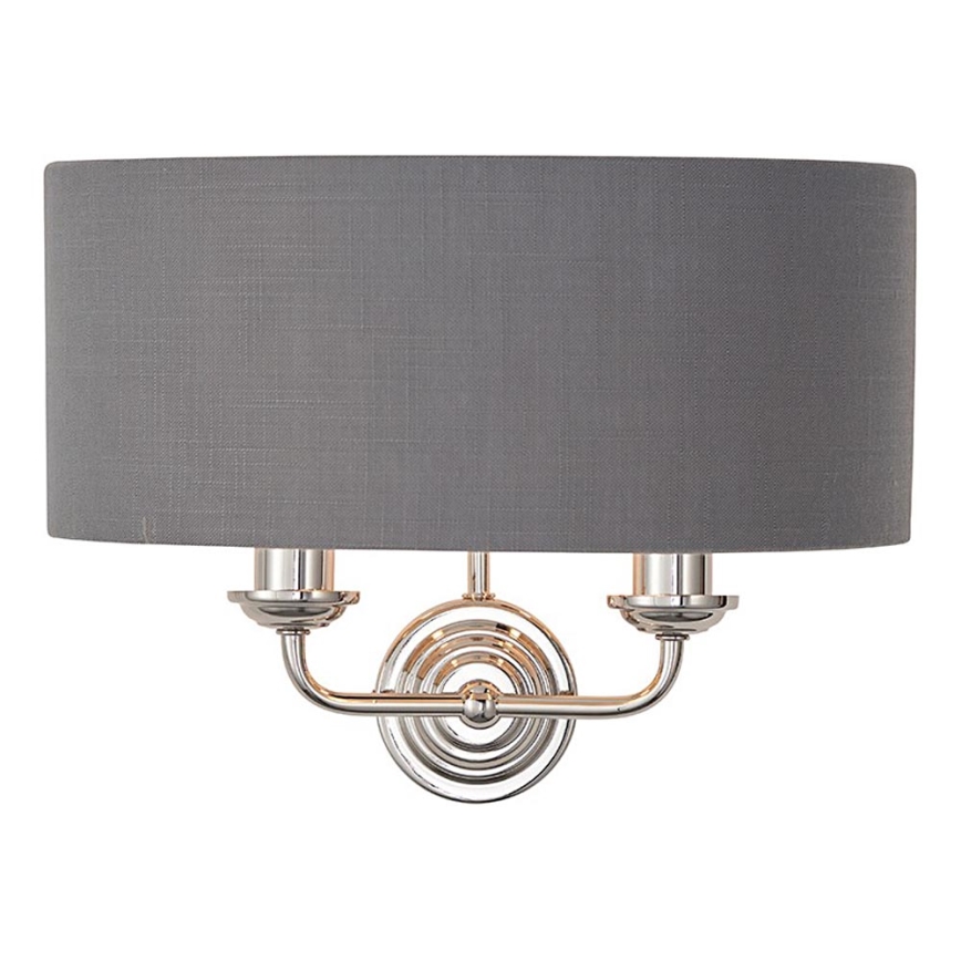 Endon 94406 - Wall light HIGHCLERE 2xE14/40W/230V dark grey/shiny chrome