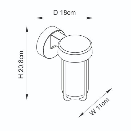 Endon 94990 - LED Bathroom Wall Light LED/8W/230V IP44 2700K Matte Chrome