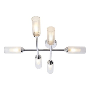 Endon 95045 - Bathroom surface-mounted chandelier NATORI 6xG9/3W/230V IP44 shiny chrome