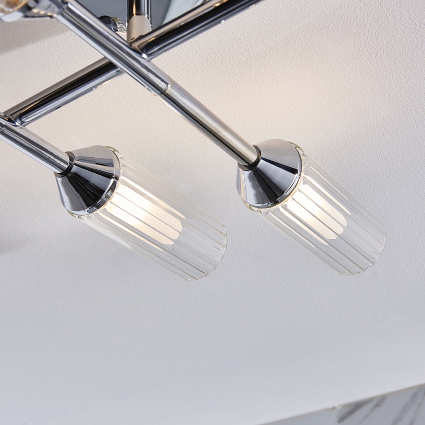 Endon 95045 - Bathroom surface-mounted chandelier NATORI 6xG9/3W/230V IP44 shiny chrome