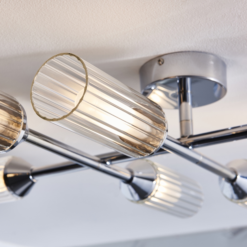 Endon 95045 - Bathroom surface-mounted chandelier NATORI 6xG9/3W/230V IP44 shiny chrome