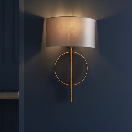 Endon 95210 - Wall light 1xE27/10W/230V grey/brass