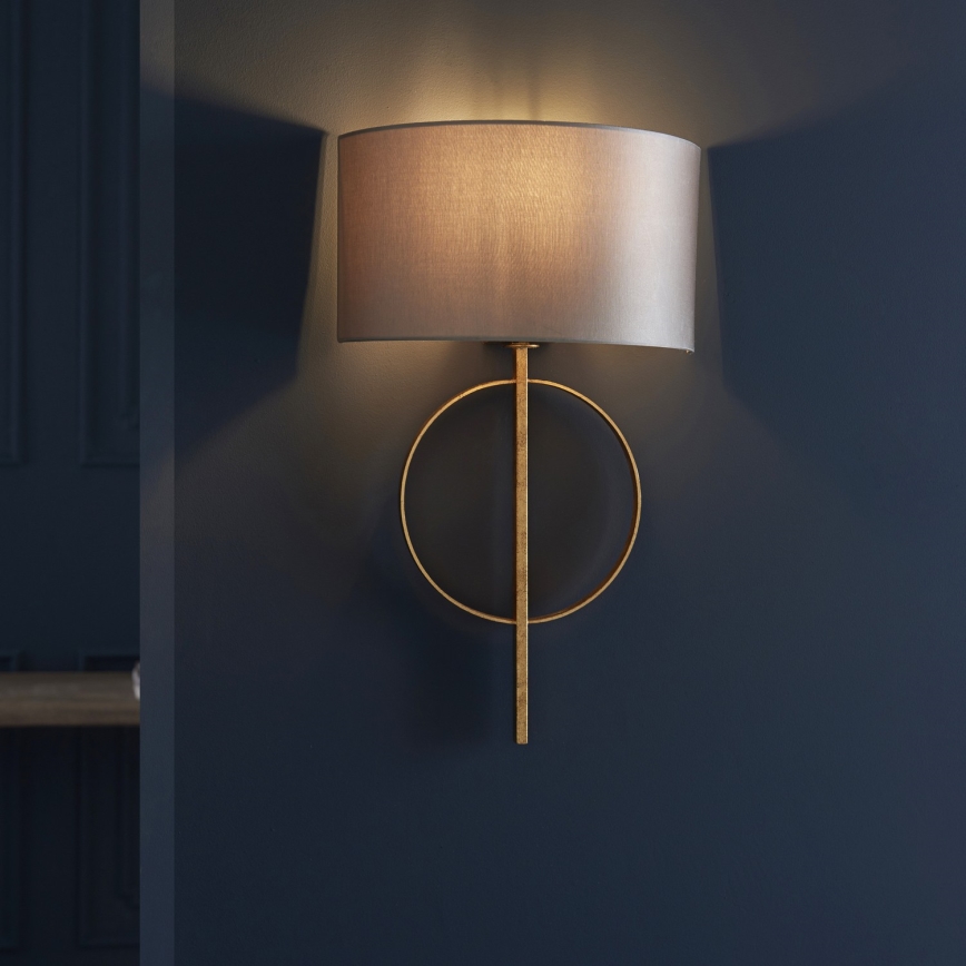 Endon 95210 - Wall light 1xE27/10W/230V grey/brass