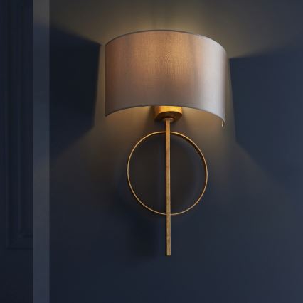 Endon 95210 - Wall light 1xE27/10W/230V grey/brass