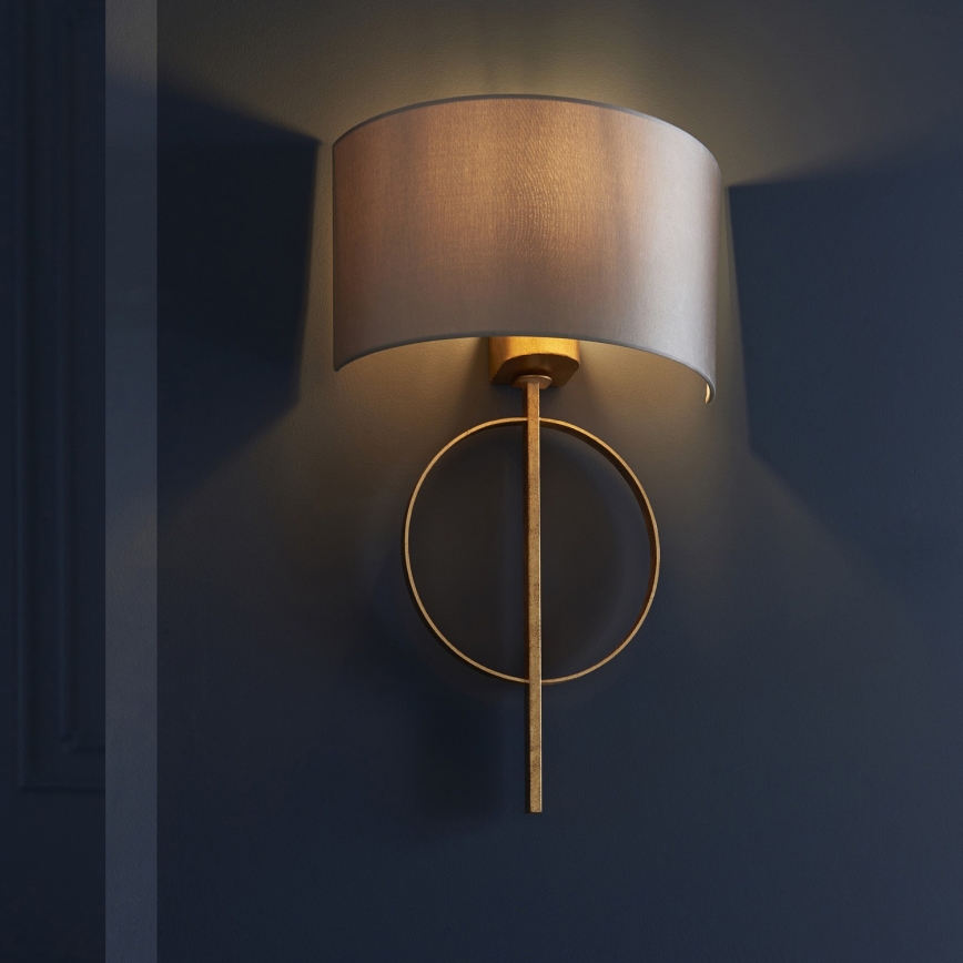 Endon 95210 - Wall light 1xE27/10W/230V grey/brass