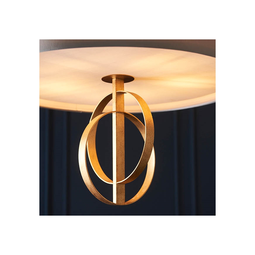 Endon 95211 - Chain-hung chandelier 5×E27/10W/230V, Ø 70 cm, grey/brass