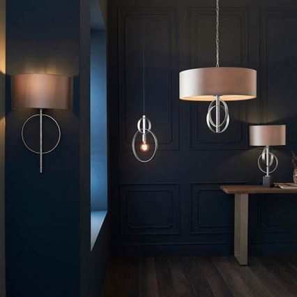 Endon 95215 - Chain-hung chandelier 5xE27/10W/230V Ø 70 cm grey