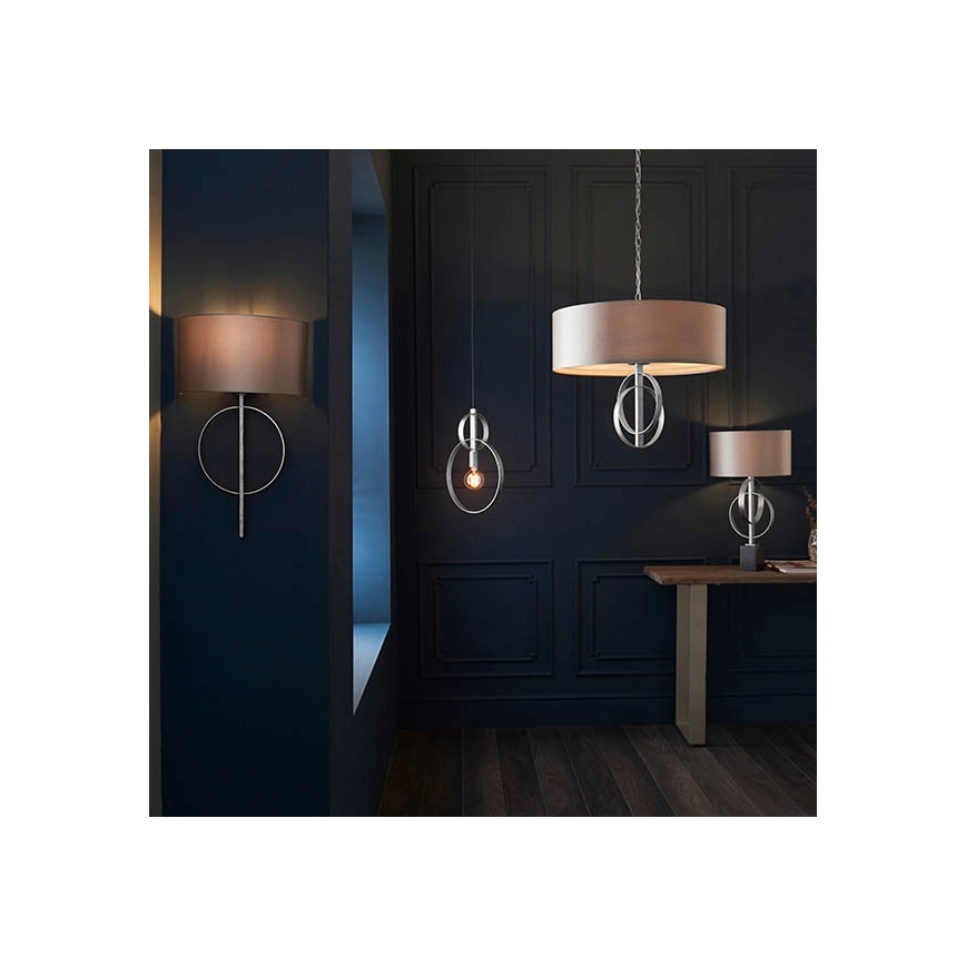 Endon 95215 - Chain-hung chandelier 5xE27/10W/230V Ø 70 cm grey