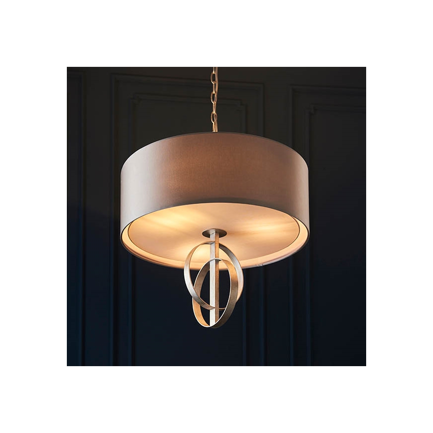 Endon 95216 - Chain-hung chandelier 3xE27/10W/230V dia. 60 cm grey