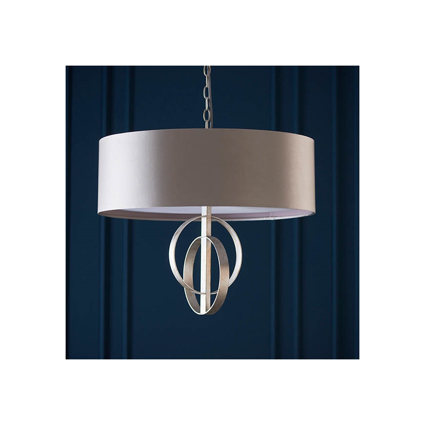 Endon 95216 - Chain-hung chandelier 3xE27/10W/230V dia. 60 cm grey