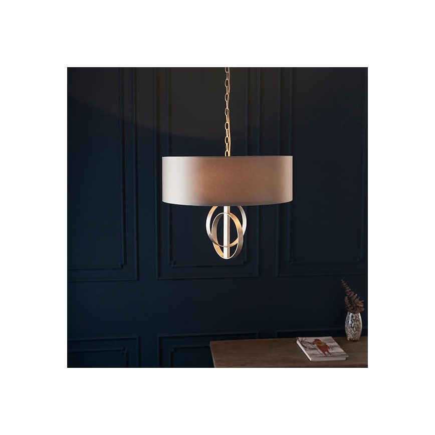 Endon 95216 - Chain-hung chandelier 3xE27/10W/230V dia. 60 cm grey