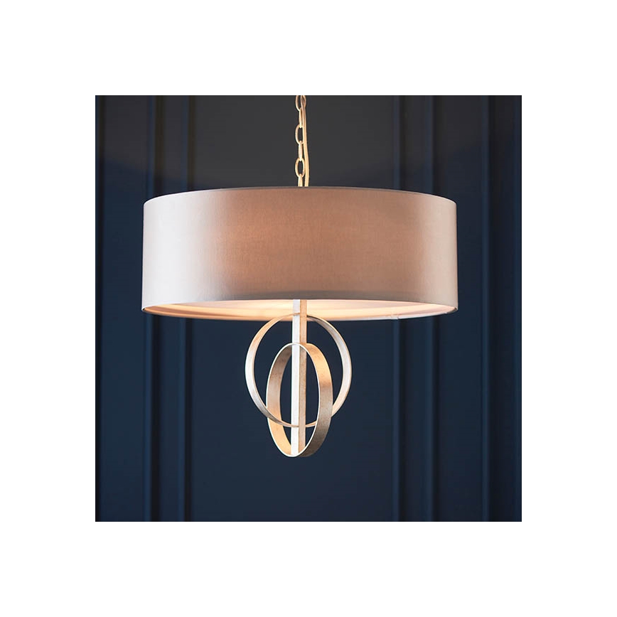 Endon 95216 - Chain-hung chandelier 3xE27/10W/230V dia. 60 cm grey