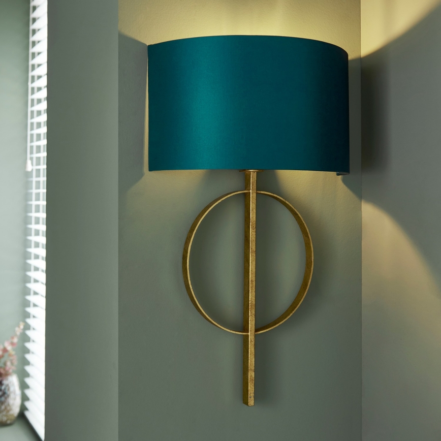Endon 95218 - Wall lamp 1xE27/10W/230V blue/brass