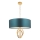 Endon 95219 - Chain-hung chandelier 5xE27/10W/230V Ø 70 cm blue/brass