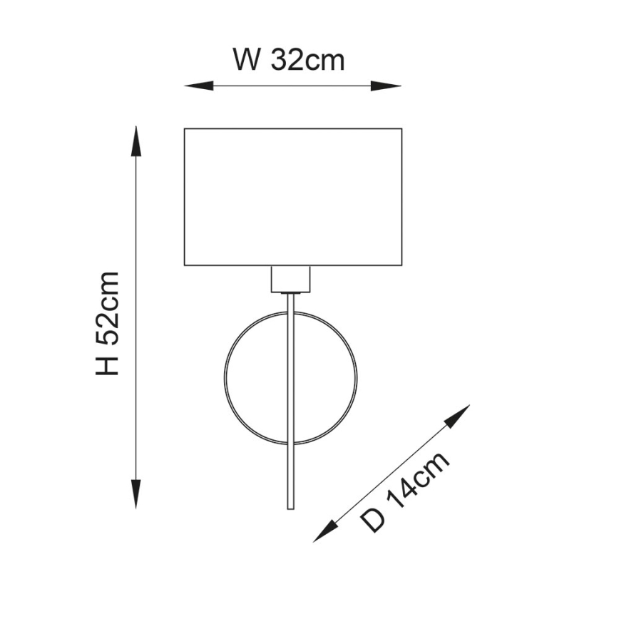 Endon 95222 - Wall lamp 1xE27/10W/230V blue/grey