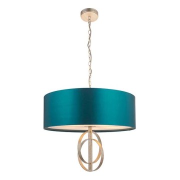 Endon 95223 - Chain-suspended chandelier 5xE27/10W/230V dia. 70 cm blue/grey