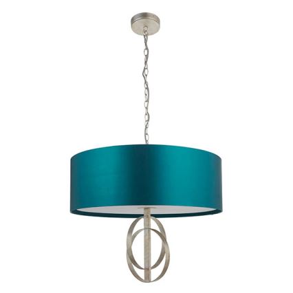 Endon 95223 - Chain-suspended chandelier 5xE27/10W/230V dia. 70 cm blue/grey