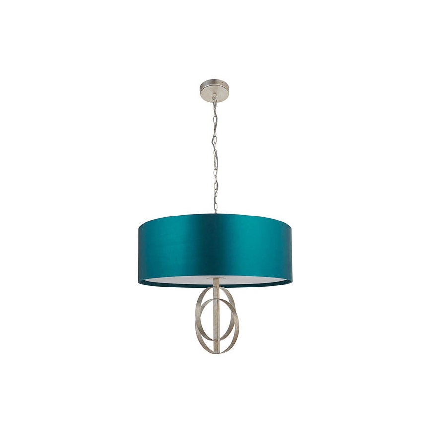 Endon 95223 - Chain-suspended chandelier 5xE27/10W/230V dia. 70 cm blue/grey