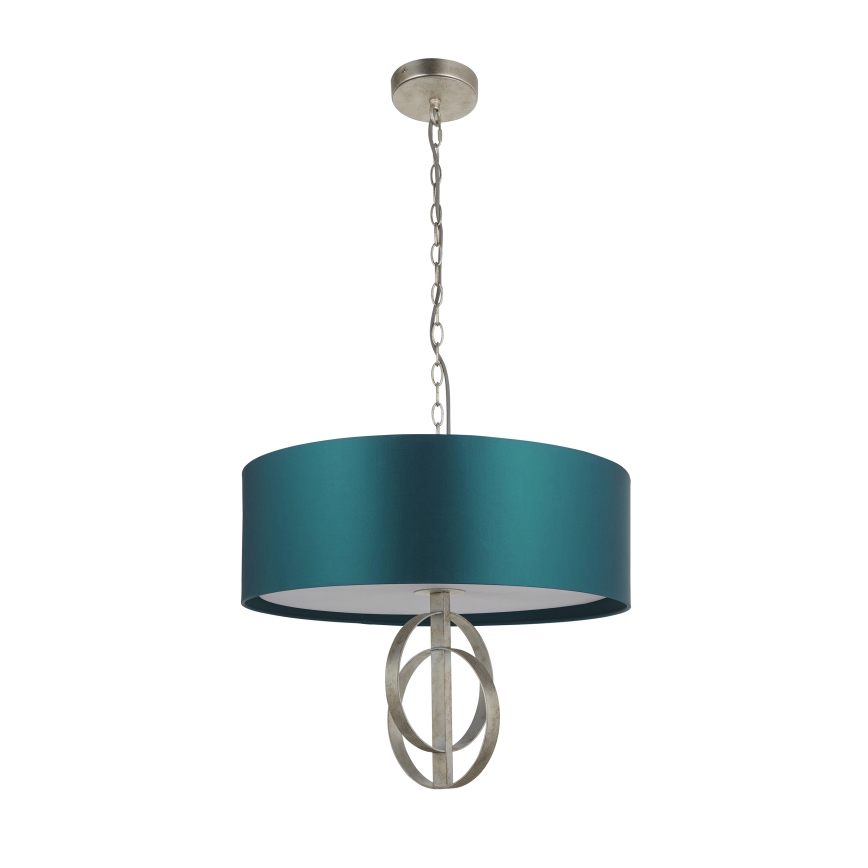 Endon 95224 - Chain-suspended chandelier 3x E27/10W/230V Ø 60 cm Blue/Grey
