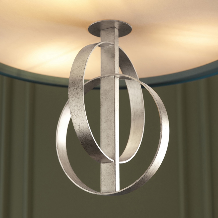 Endon 95224 - Chain-suspended chandelier 3x E27/10W/230V Ø 60 cm Blue/Grey