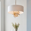 Endon 95268 - Chain-hung chandelier 3xE14/6W/230V Ø 60 cm white/brass