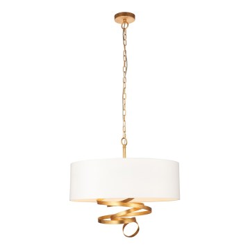 Endon 95268 - Chain-hung chandelier 3xE14/6W/230V Ø 60 cm white/brass