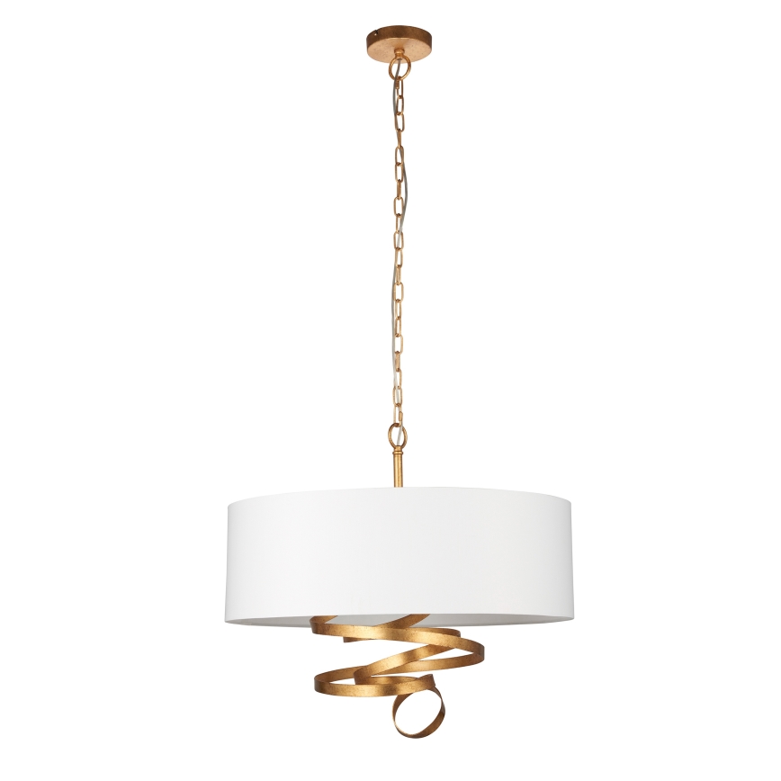 Endon 95268 - Chain-hung chandelier 3xE14/6W/230V Ø 60 cm white/brass