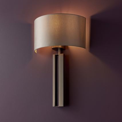 Endon 95449 - Wall lamp 1xE27/10W/230V beige/matte chrome