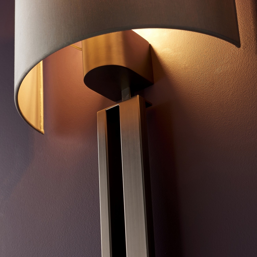 Endon 95449 - Wall lamp 1xE27/10W/230V beige/matte chrome