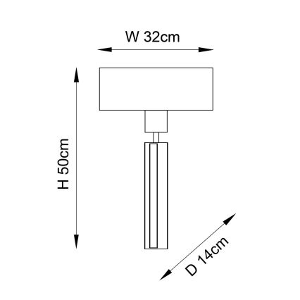 Endon 95449 - Wall lamp 1xE27/10W/230V beige/matte chrome