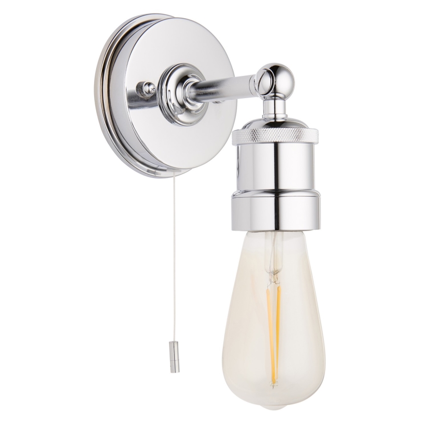 Endon 95505 - MILLER Bathroom Wall Light 1xE27/6W/230V IP44 Polished Chrome