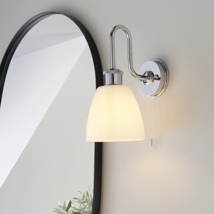 Endon 95506 - Bathroom wall light PIPER 1xE27/10W/230V IP44 polished chrome