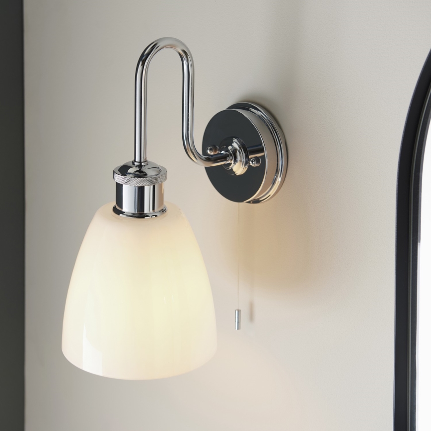 Endon 95506 - Bathroom wall light PIPER 1xE27/10W/230V IP44 polished chrome