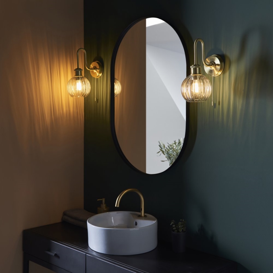 Endon 95507 - Bathroom wall light KENDALL 1xE27/10W/230V IP44 brass
