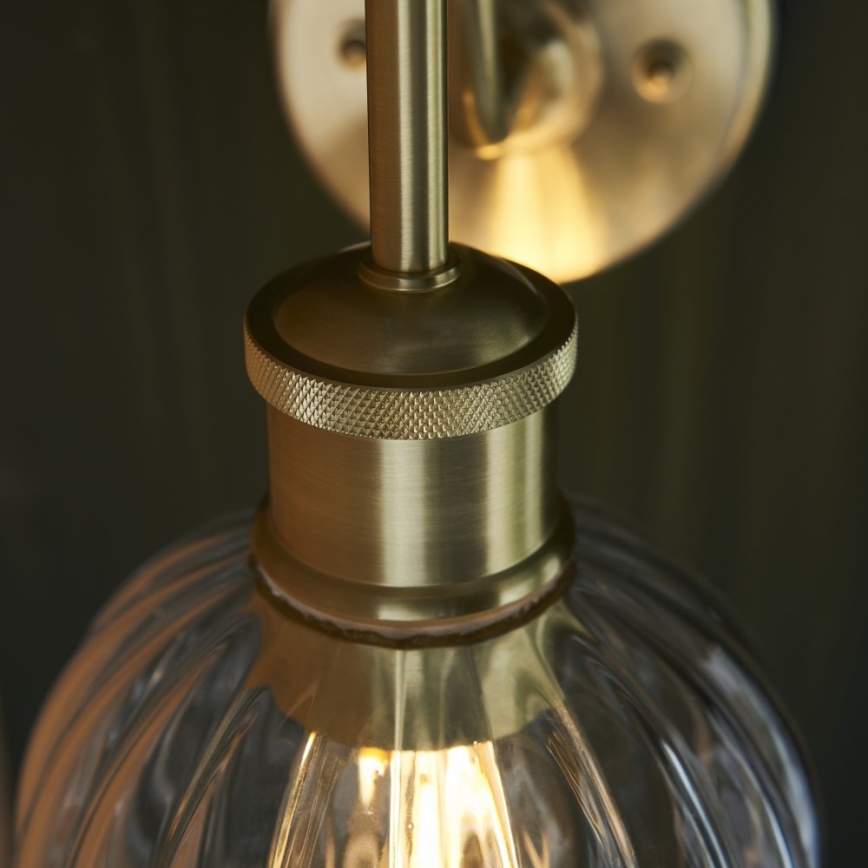 Endon 95507 - Bathroom wall light KENDALL 1xE27/10W/230V IP44 brass