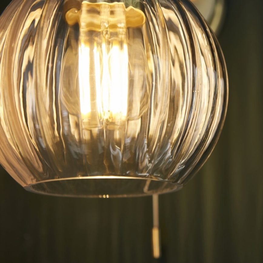 Endon 95507 - Bathroom wall light KENDALL 1xE27/10W/230V IP44 brass