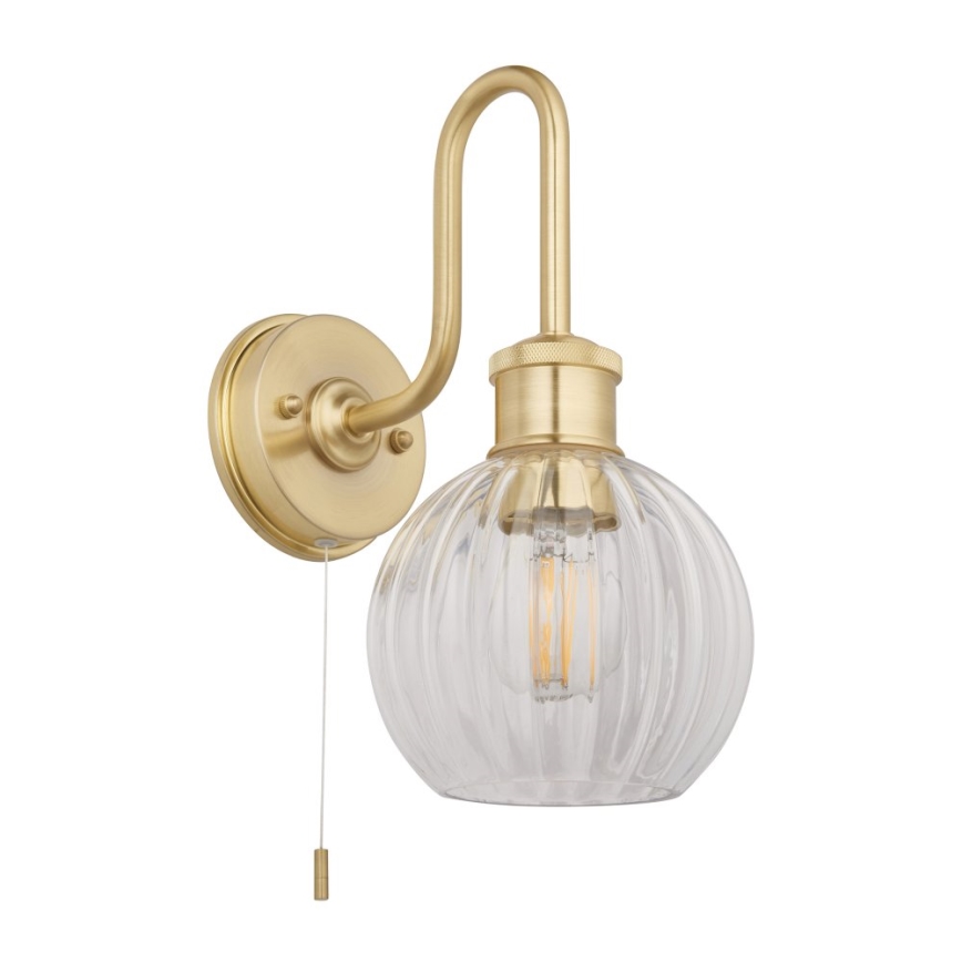 Endon 95507 - Bathroom wall light KENDALL 1xE27/10W/230V IP44 brass