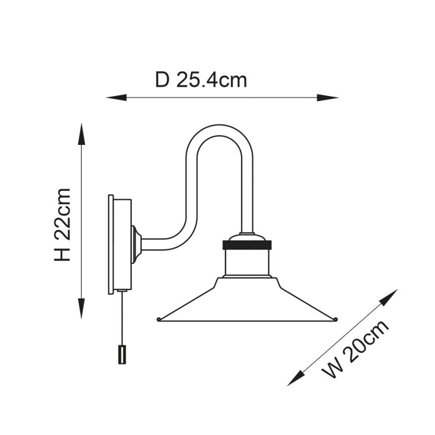Endon 95508 - MARIS Bathroom Wall Light 1xE27/6W/230V IP44 Polished Chrome