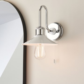 Endon 95508 - MARIS Bathroom Wall Light 1xE27/6W/230V IP44 Polished Chrome/White