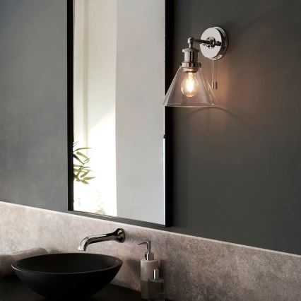 Endon 95513- Bathroom wall-mounted spotlight TOULON 1xE27/10W/230V IP44 polished chrome