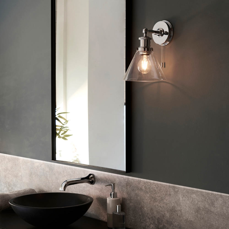 Endon 95513- Bathroom wall-mounted spotlight TOULON 1xE27/10W/230V IP44 polished chrome