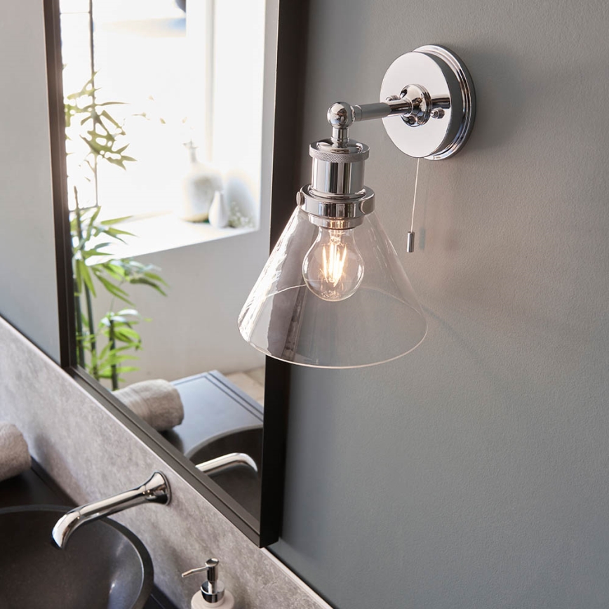 Endon 95513- Bathroom wall-mounted spotlight TOULON 1xE27/10W/230V IP44 polished chrome