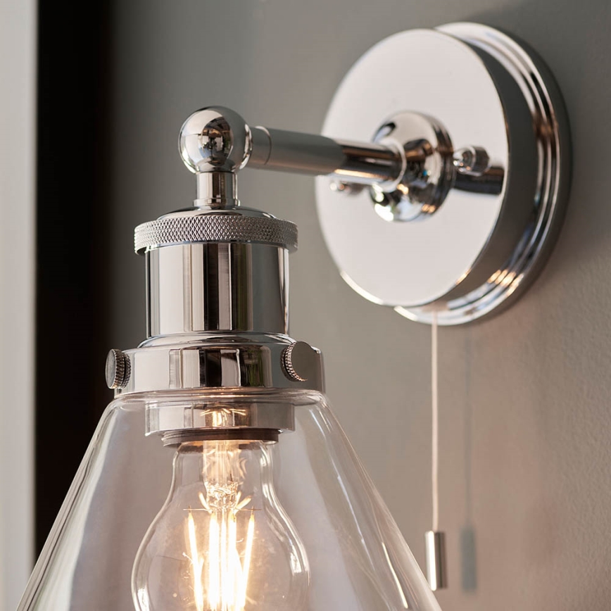 Endon 95513- Bathroom wall-mounted spotlight TOULON 1xE27/10W/230V IP44 polished chrome