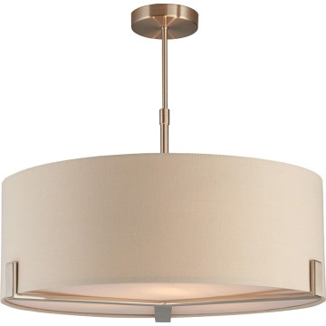 Endon 95834 - Chandelier on a pole HAYFIELD 3xE27/40W/230V matte chrome/beige