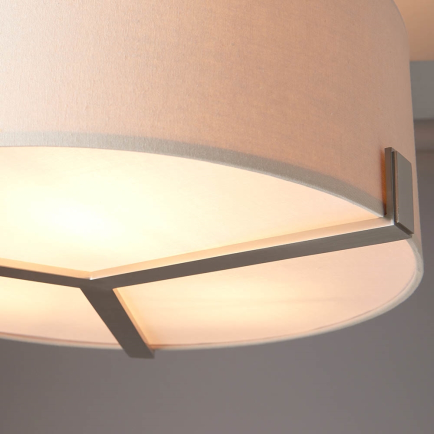 Endon 95834 - Chandelier on a pole HAYFIELD 3xE27/40W/230V matte chrome/beige